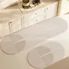 Tapete de Chão de Terra de Diatomáceas Estilo Minimalista Tapete de Chão Absorvente de Cozinha Tapete de Pé Antiderrapante Casa Faixa Longa Conjunto de Duas Peças Secagem Rápida Tapete Macio