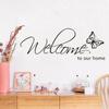 Comercio exterior nuevo Bienvenido a nuestro hogar Inglés lema de mariposa decoración del hogar pegatinas de pared FX1232