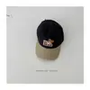 Gorra de Béisbol de Otoño para Niños con Bloques de Color y Tema de Oso, Gorra de Béisbol con Protección Solar para Niños y Niñas, Gorra de Pico de Baile Callejero de Moda