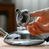 Bule de Chá de Vidro Borossilicato Alto, Bule em Formato de Rato, Xícara de Rato, Dispositivo para Fazer Chá, Chaleira Elétrica de Cerâmica Doméstica com Separação de Chá e Água, Atacado