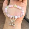 Pulsera de Cristal Cubierta de Leche para Mujer Verano Helado Doble Color Estallido Estudiante Niños Mariposa Cristal Campana Mariposa Pulsera