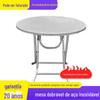 Mesa de Jantar Redonda Dobrável de Aço Inoxidável 304, Portátil, Barraca, Mercado Noturno, Restaurante, Jantar, Mesa Quadrada, Personalização