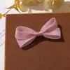 Estilo Coreano Versátil Dulce Estilo Princesa Color Sólido Lazo DIY Pinza para el Cabello Pinza Lateral Goma para Cola de Caballo Accesorios para Zapatos y Calcetines