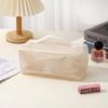2025 Bolsa de Cosméticos Transparente de Malha Grande Capacidade Sentido Avançado Classificada Multicamadas Bolsa Multifuncional para Cosméticos Mulher Portátil