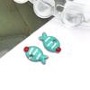 1 Pingente de Peixe Marinho Colorido com Gota de Óleo Esmaltado em Ambos os Lados, Eletrodepositado a Vácuo em Aço Inoxidável, Acessórios para Joias DIY