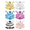 Set de Globos de Letras y Estrellas de Cumpleaños de 16 Pulgadas, Decoración para Fiesta de Cumpleaños, Arreglo de Globos