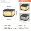 Luces Solares para Jardín Exterior se Encienden Automáticamente al Anochecer, Luces Solares para Postes de Valla en Jardines Rurales, Luces Cuadradas para Postes de Valla
