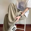 Pantalones Rectos Fluidos para Hombre Verano Delgados Talla Grande Sueltos Pierna Ancha Pantalones Largos de Seda Helada para Hombre Pantalones Casuales para Hombre