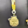 Llavero Colgante de Gato de la Fortuna y el Tesoro Dorado 999, Llavero para Atraer Riqueza, Cadena Colgante para Teléfono Móvil, Regalos Culturales y Creativos