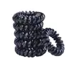 Goma para el Pelo Pequeña de Cable de Teléfono, Cuerda Negra Transparente para el Pelo, Alta Elasticidad, Goma Sencilla para el Pelo para Mujeres, Anillo para el Pelo de Cable de Teléfono
