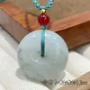 Pendente Buda Maitreya de Jade Tianshan Amuleto da Paz Nuvem Auspiciosa Fechadura Joias Estilo Chinês Venda por Atacado