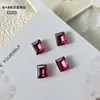 Azucarero 6*8 Rectangular Esquina Recta Pedrería para Uñas Cubitos de Hielo Caramelo de Roca Pedrería de Punta Inferior Súper Brillante Vidrio K9 Decoración de Uñas