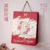 Saco de Presente Grande Exclusivo Transfronteiriço Rosa de Papel Canção da Noite, Bolsa Tote de Armazenamento de Embalagem de Lembrança de Alto Valor
