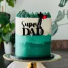 Copyright Transfronterizo estilo ins Decoración de Pastel para el Día del Padre Tarjeta de Pastel Acrílica para el Día del Padre Superman Papá Plug-in