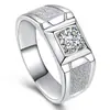 Anillo de pareja, anillo de diamantes para mujer, anillo de boda abierto con circonitas simuladas, transmisión en vivo rápida y dominante, anillo para hombre al por mayor en Europa y América.