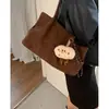 Bolsa de Axila Retrô de Grande Capacidade Feminina 2025 Outono e Inverno Nova Bolsa Tote Casual de Camurça Mais Fácil de Combinar Bolsa de Ombro