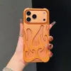 Adecuado para Apple 18Promax Funda para Teléfono Móvil con Patrón de Llama Hueca Galvanizada Iphone16 Disipación de Calor y Transpirable 14 Funda Protectora