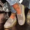 Comercio Exterior Transfronterizo Talla Grande 36-43 Mocasines para Mujer con Lentejuelas, Ligeros, Antideslizantes, Tenis Cómodos, Zapatos Casuales de Moda