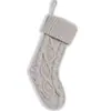 Decorações de Natal Transfronteiriças, Meias de Natal, Enfeites para Árvore de Natal, Meias Grandes, Doces, Sacos de Presente de Lã em Formato de Diamante Tricotados