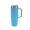 Copo de Gelo Transfronteiriço 40oz Aço Inoxidável 304 Isolamento a Vácuo Copo Frio Grande Capacidade Copo de Carro com Canudo Personalização