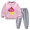 Conjunto de suéter infantil outono e inverno 2023 Estilo ocidental novo grande infantil de veludo acolchoado quente de inverno com mangas compridas