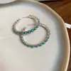 Pendientes Retro de Gota de Aceite Florales Azules Vintage Joyería de Lujo Ligero de Gama Alta Venta al por Mayor desde Fábrica de Yiwu
