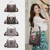 Bolso de Mano Cruzado para Mujer con Estampado de Comercio Exterior Nuevo Modelo 2025 Gran Capacidad Retro Letra Hombro Tote Bolso Cubo