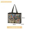 Bolsa de Praia Transparente de Malha Personalizada com Separação Úmida e Seca, Bolsa Drenante de Grande Capacidade para Natação, Férias na Praia e Armazenamento Portátil