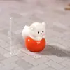 Paisagem em miniatura, figura criativa de urso caqui, boneca fofa para decoração DIY de casa de bonecas, enfeites de carro em miniatura