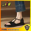 Sandalias de Playa Romanas para Mujer, Estilo Retro Casual Diario de Verano para Exteriores, Suela Suave, Transpirables, Suela Gruesa, Punta Abierta 2026 Primavera y Otoño