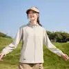 2026 Nova Roupa de Proteção Solar para Uso Externo para Homens, Roupa Respirável Anti-UV de Seda de Gelo com Capuz Removível, Jaqueta de Proteção Solar para Mulheres