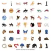 50/100 Piezas de Pegatinas de Caballo estilo Acuarela China, Pegatinas Decorativas Impermeables y Resistentes a los Arañazos para Teléfonos Móviles, Pegatinas para Agendas Infantiles al por Mayor