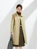 Nuevo Abrigo de Lana Doble Cara para Mujer, Abrigo de Longitud Media para Otoño e Invierno, Abrigo de Lana Holgado y Adelgazante