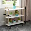 Suporte de Flores de Madeira Maciça e Ferro Layout de Sala de Estar Escada de Chão Multicamadas Rack de Armazenamento para Suculentas Varanda Suporte para Vasos de Flores