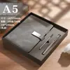Conjunto de Caixa de Presente para Notebook de Alta Qualidade com Logotipo Personalizável, Estilo Executivo, Caderno Simples e de Alta Qualidade, Caneta, Pen Drive USB, Caderno