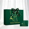 Saco de papel para presente de Natal com gravata borboleta, fabricante de comércio exterior transfronteiriço, frete grátis, disponível para retirada no local, impressão de logotipo disponível