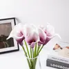 Venta Directa de Fábrica PU Individual Mini Lirio de Calas Flor Artificial Flor Falsa Al por Mayor Calidad de Boda Decoración del Hogar Flor