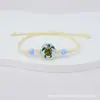 Venta Caliente Transfronteriza Estilo Xiyin Patrón de Tortuga Encaje Estrellado Flor Tejido a Mano Fresco y Dulce Pulsera Jingdezhen
