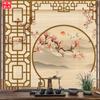 Nueva cortina de bambú china Zen de flores y pájaros, pantalla de elevación de persiana de fondo para sala de té, panel divisor, pintura colgante sin perforaciones, cortina decorativa