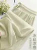 Pantalones de verano finos para mujer de seda de hielo, pierna ancha, cintura alta, corte holgado, con caída, secado rápido, talla grande, casual, a prueba de mosquitos