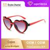 Ins amor flip crianças óculos de sol personalidade estilo ocidental forma côncava foto óculos decorativos bebê menina óculos de sol moda