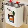Cubo de basura de baño para pared para espacios estrechos, cubo de basura doméstico de gran capacidad para baño, papelera sin necesidad de agacharse