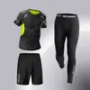 Ropa Deportiva Transfronteriza para Hombre Traje Deportivo Mallas de Secado Rápido Alta Elasticidad Entrenamiento de Carrera Ropa para Baloncesto Carrera Matutina Primavera y Otoño