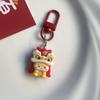 Llavero con colgante de león y dragón de Año Nuevo, bonito y rojo, para regalar en Año Nuevo, ideal como adorno colgante para pareja.