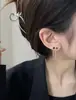 Brincos de Agulha de Prata S925 para Mulheres Borboleta Diamante Colorido Estilo Fairy Ins Brincos Pequenos Simples Populares para Transmissão ao Vivo Brincos Atacado
