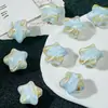 20mm crema dulce viento cinco puntas estrella tridimensional pintura al óleo degradado estrellas DIY pulsera collar de cuentas hecho a mano material
