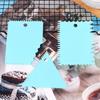 3 PCs Plástico Scraper Bolo Serrated Triângulo Padrão Scraper Scraper Cake Cream Scraper Cake Tool