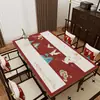 Nuevo Mantel de Mesa Estilo Chino Mantel Impermeable y a Prueba de Aceite Imitación Madera Mesa de Café Mantel Mesa de Comedor Mantel Aislante Mantel Antiescaldado Mesa de Té