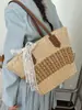 Yuezhi 2026 Verano Nuevo Gran Capacidad Tejido Vacaciones en la Costa Bolso de Paja Versátil Bolso de Hombro Bolso Tote Bolso de Playa