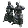 Escultura de Personaje de Cobre Puro para Jugar y Cantar, Ornamentos de Fundición y Estirado del Fabricante, Escultura de Cobre para Paisaje de Personajes de Comunidad de Parque, Aluminio Fundido